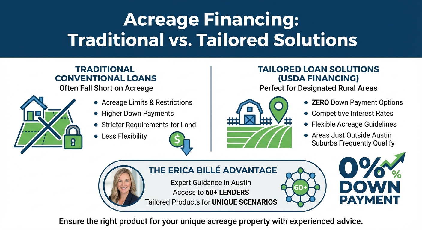 Create a professional infographic about this content. Context: Traditional conventional loans often 