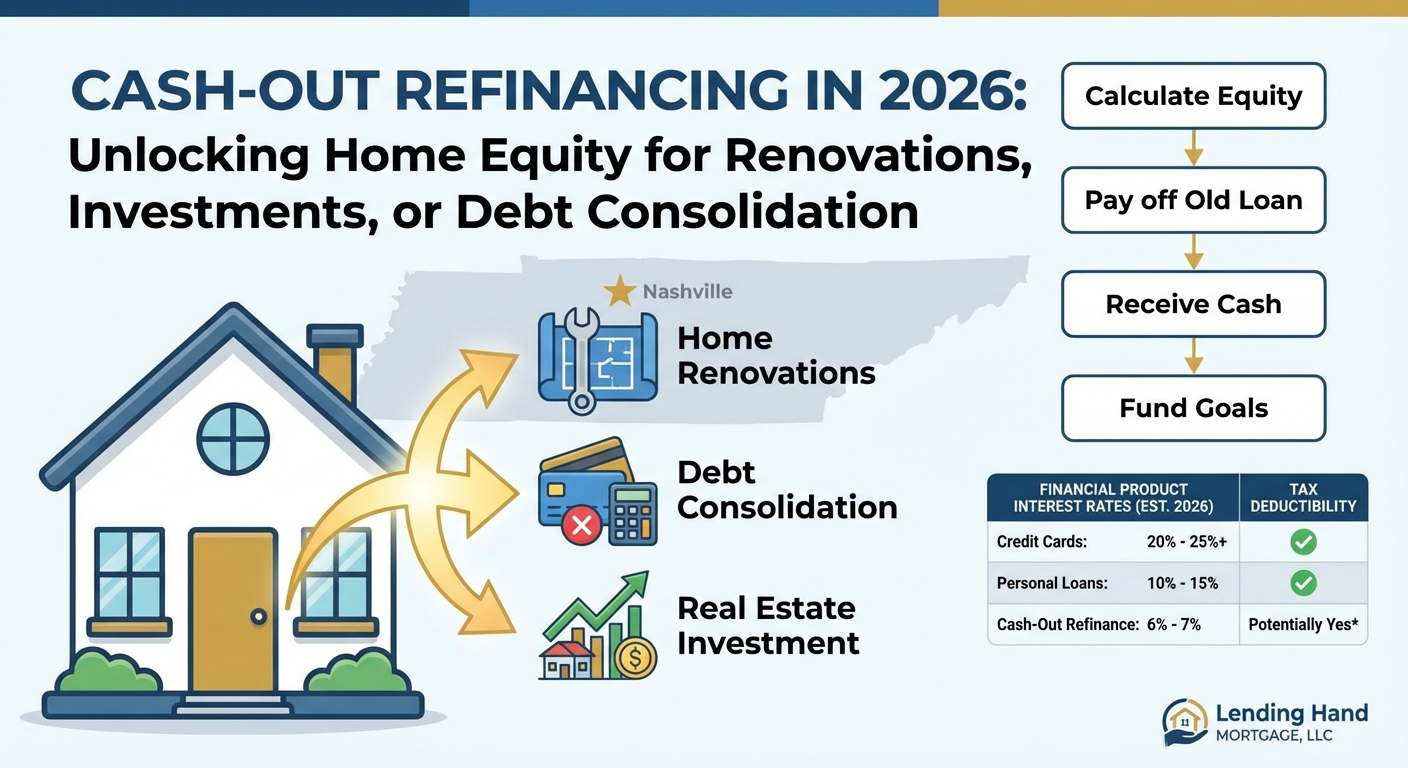 Create a professional section image for this content. Context (from section below): Cash-Out Refinan