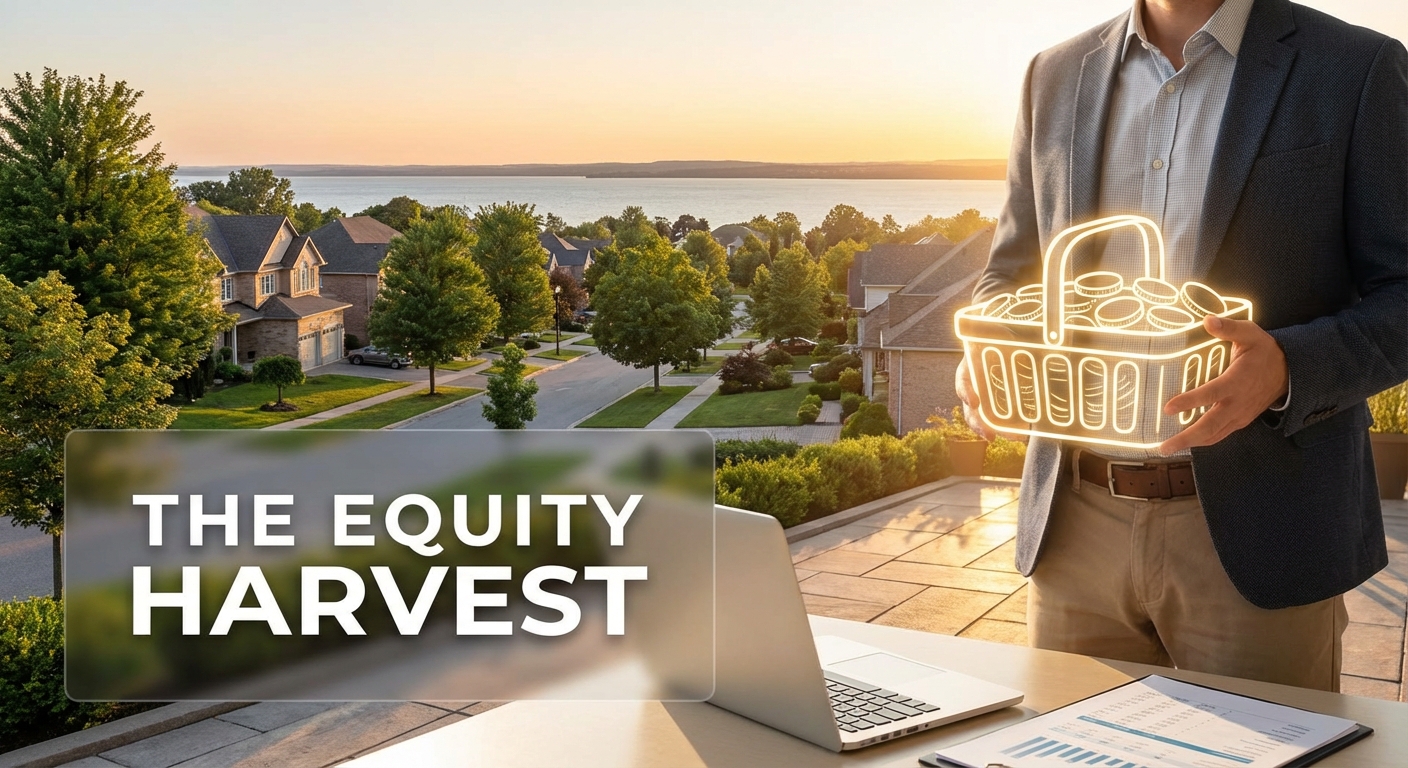 Create a professional hero image for this section. Context: The Equity Harvest: Unlocking Home Value