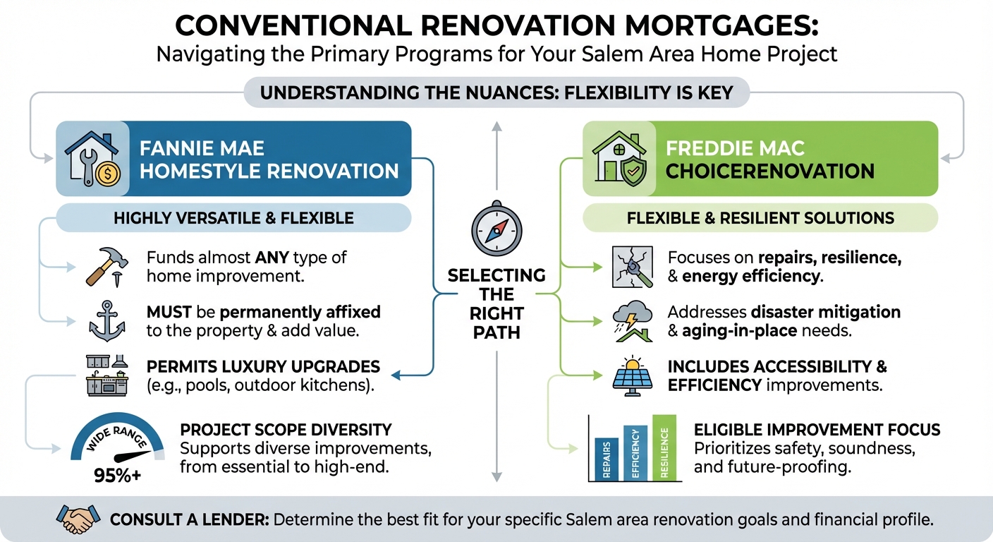 Fannie Mae HomeStyle vs. Freddie Mac CHOICERenovation
