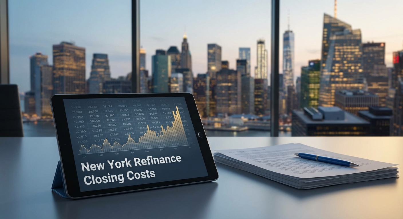 Create a professional hero image for: Understanding Mortgage Closing Costs for a Refinance in New Yo