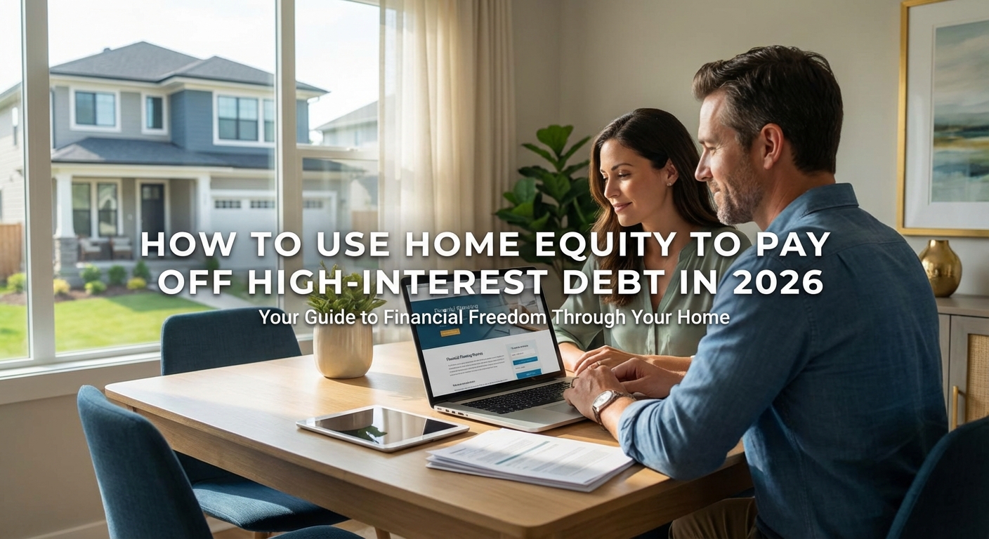 Create a professional hero image for: How to Use Home Equity to Pay Off High-Interest Debt in 2026. 