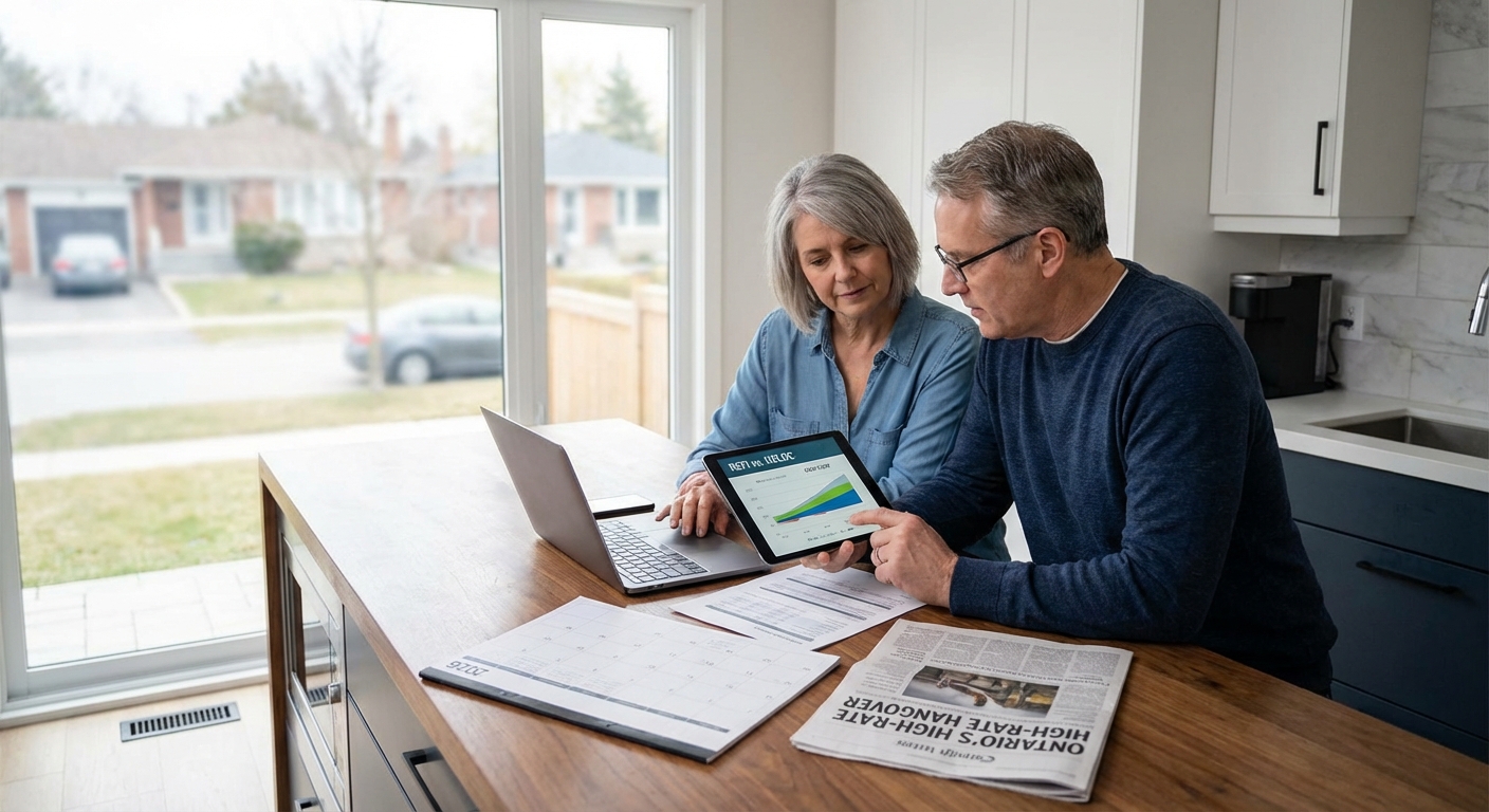 Create a professional hero image for this section. Context: Debt Consolidation Refis in a High-Rate 
