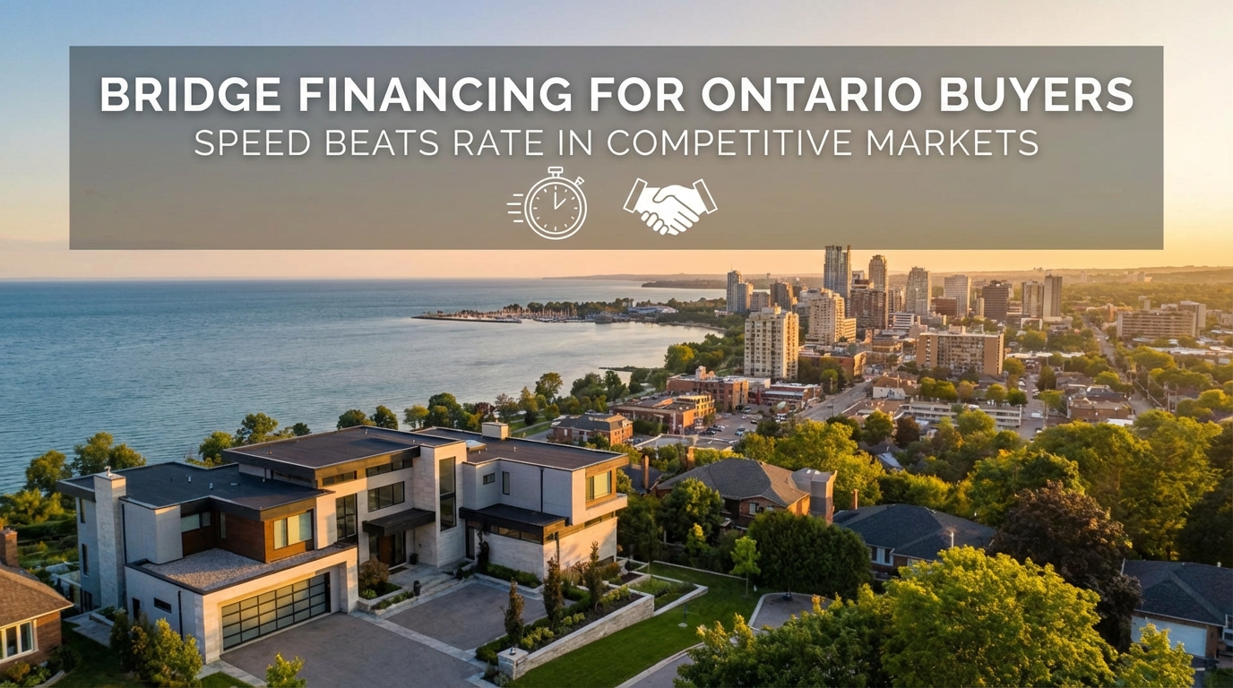 Create a professional hero image for this section. Context: Bridge Financing for Ontario Buyers: Whe