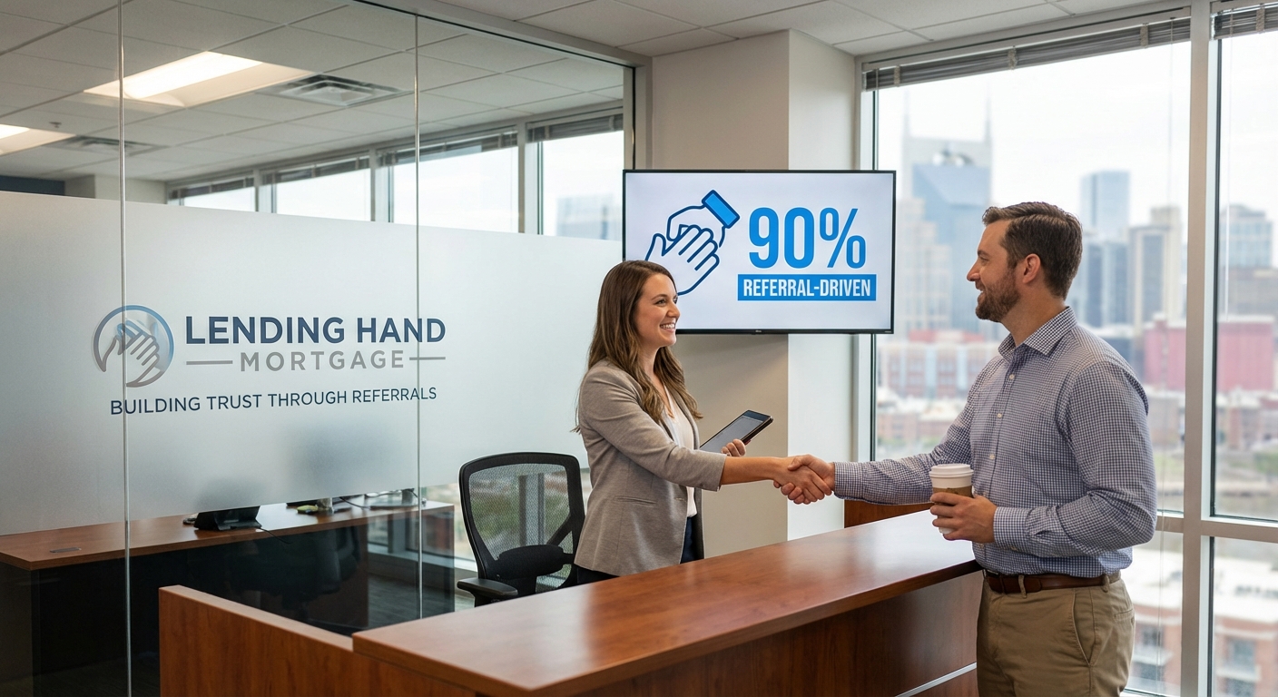 Create a professional hero image for this section. Context: Why Referral-Driven Lenders Like Lending